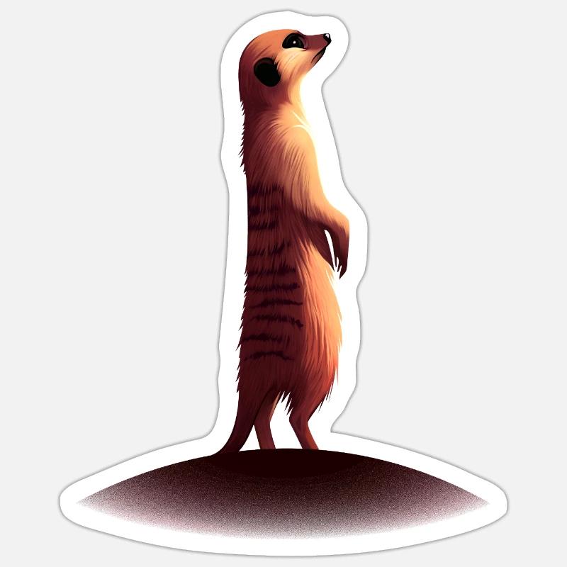 Erdmännchen Sticker Größe S (10 x 10 cm)