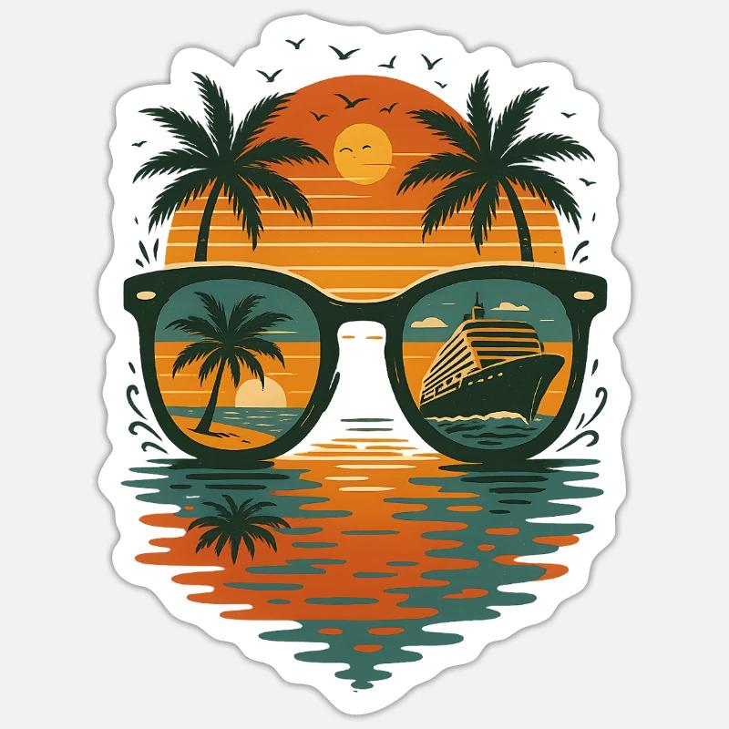 Summer holidays - Sticker size S (10 x 10 cm) - white matte