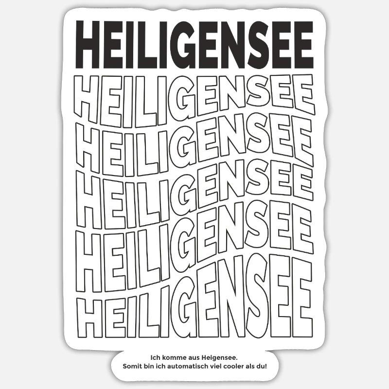 Heiligensee Flow - Berlin - Reinickendorf - Sticker Größe S (10 x 10 cm) - Mattweiß