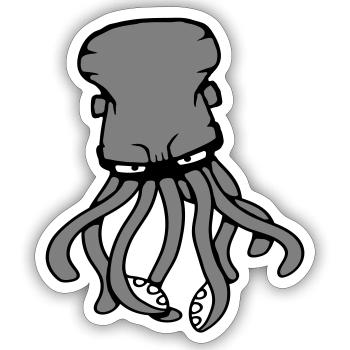 Octopus, Octopus, Octopus, Cephalopod, Giant Squid - Sticker size S (10 x 10 cm) - white matte - Front