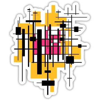Abstract - Vector - Sticker size S (10 x 10 cm) - white matte - Front