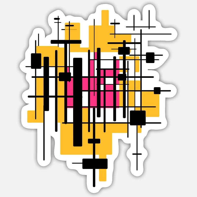 Abstrakt - Vektor - Sticker Größe S (10 x 10 cm) - Mattweiß