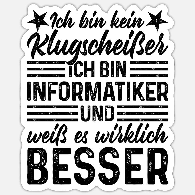 Informatiker Sticker Größe S (10 x 10 cm)