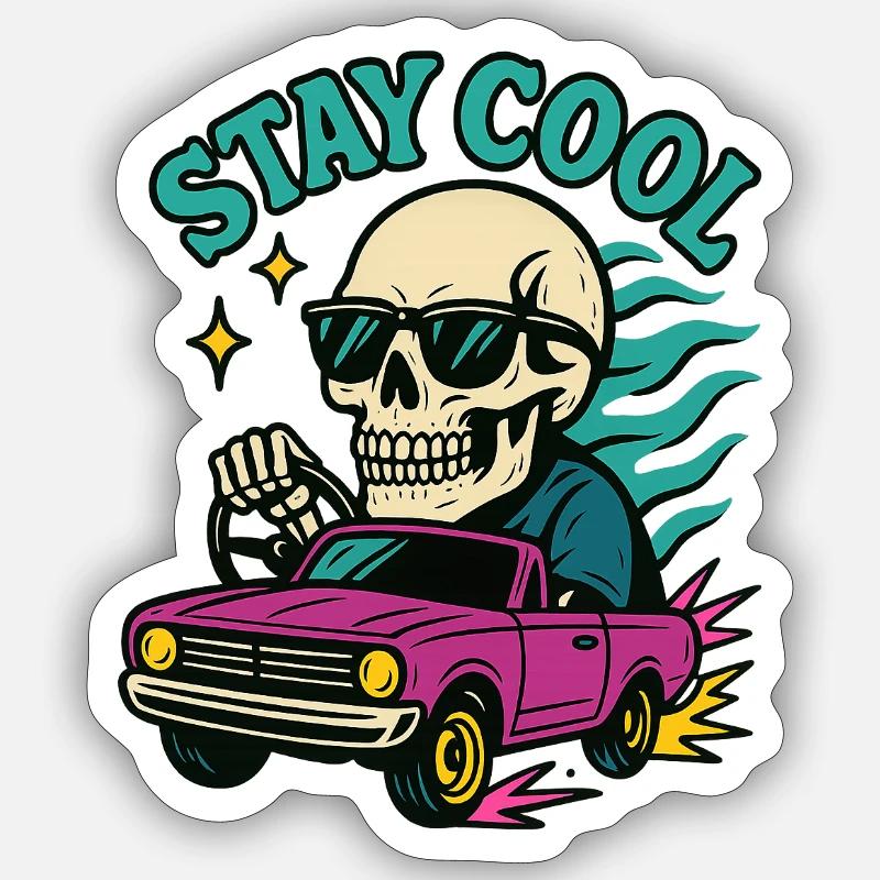 StayCool - Sticker Größe S (10 x 10 cm) - Mattweiß