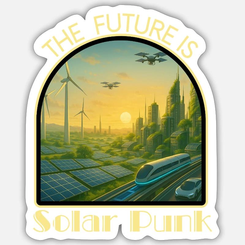 Solar_Punk2 Sticker Größe S (10 x 10 cm)