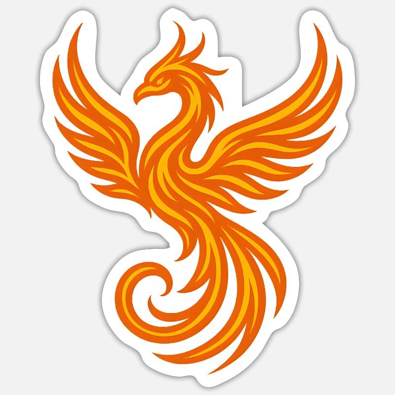 Phoenix - Sticker size S (10 x 10 cm) - white matte