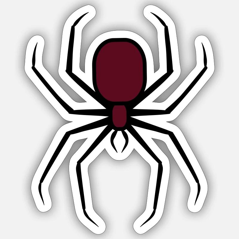 Araignée gothique inquiétante d’Halloween 3 - Sticker taille S (10 x 10 cm) - blanc mat