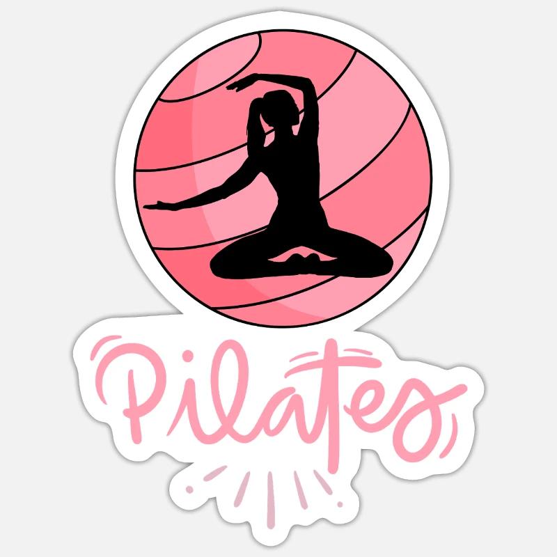 Pilates - Sticker size S (10 x 10 cm) - white matte