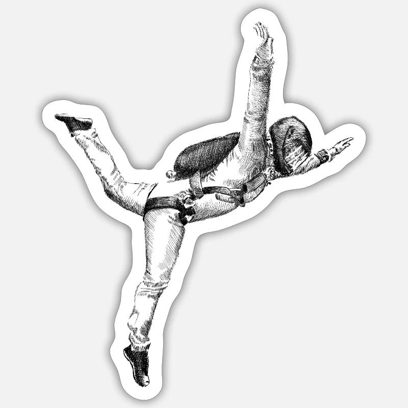 Vol libre - Sticker taille S (10 x 10 cm) - blanc mat