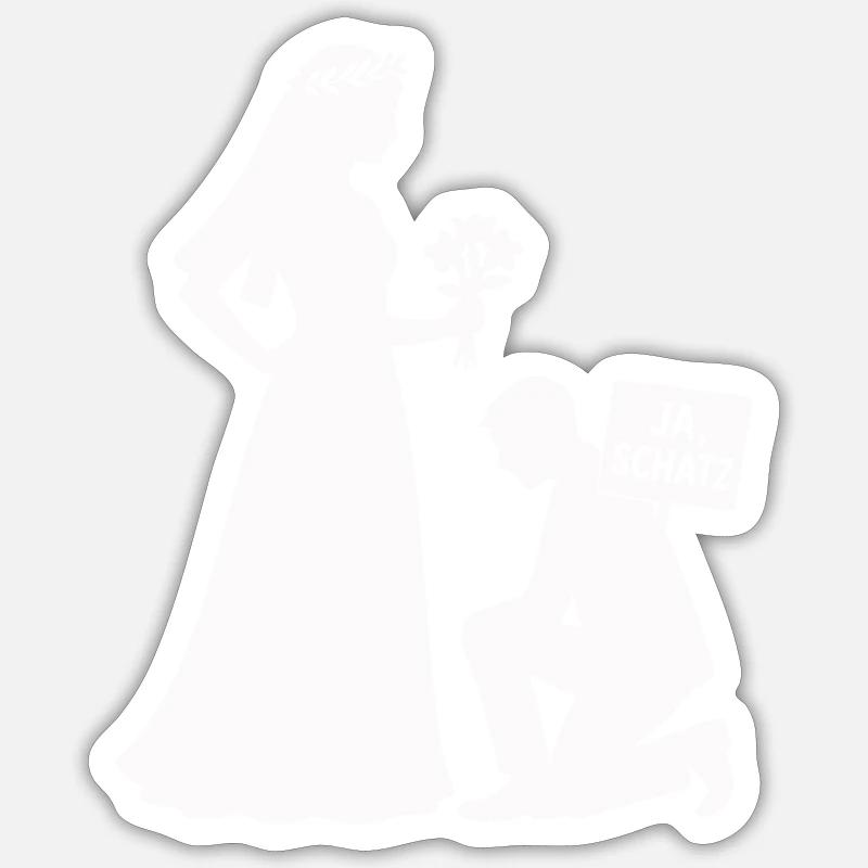 ehepaar - Sticker Größe S (10 x 10 cm) - Mattweiß
