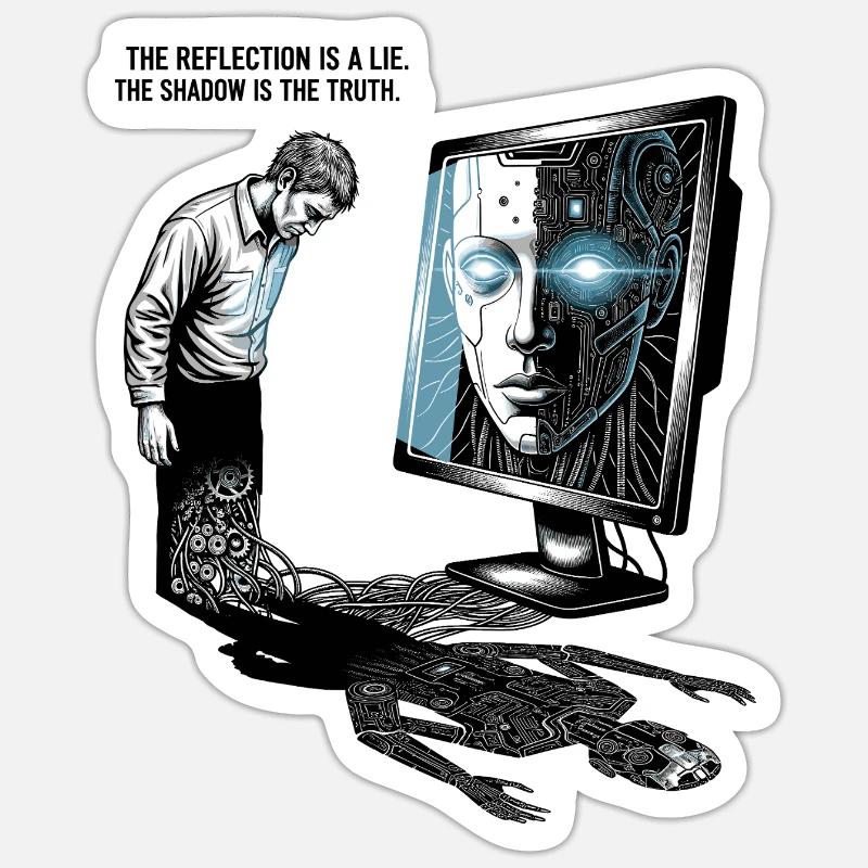 The Reflection is a Lie - Sticker size S (10 x 10 cm) - white matte
