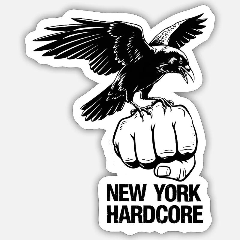 Conception hardcore de l'aigle de New York Sticker taille S (10 x 10 cm)