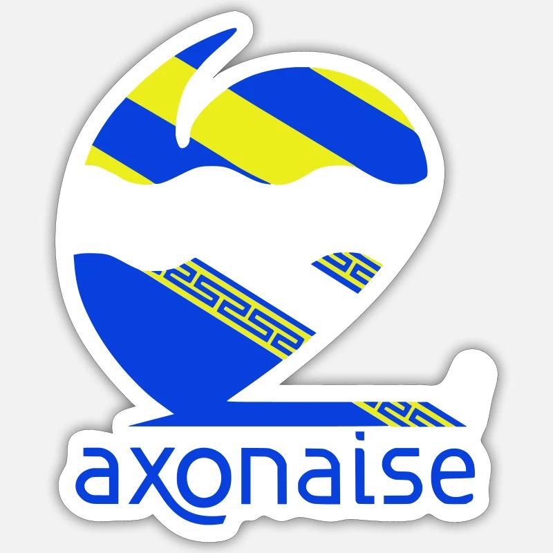 Axonaise - Sticker taille S (10 x 10 cm) - blanc mat