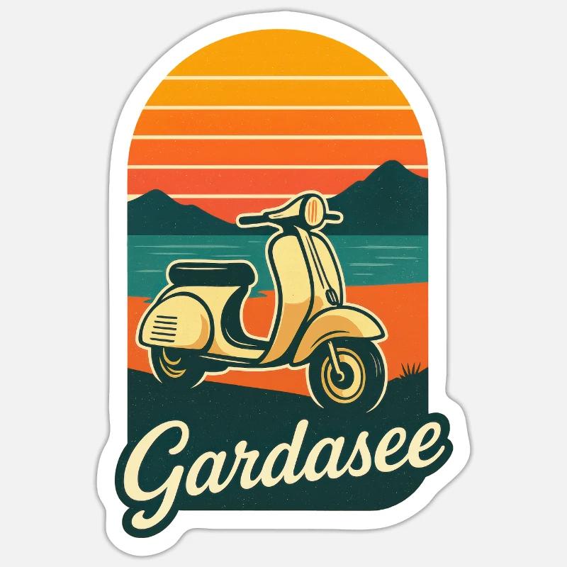 Gardasee Sticker Größe S (10 x 10 cm)