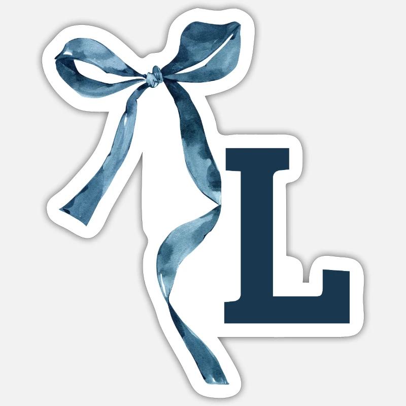 Monogramm l Geschenkidee - Sticker Größe S (10 x 10 cm) - Mattweiß
