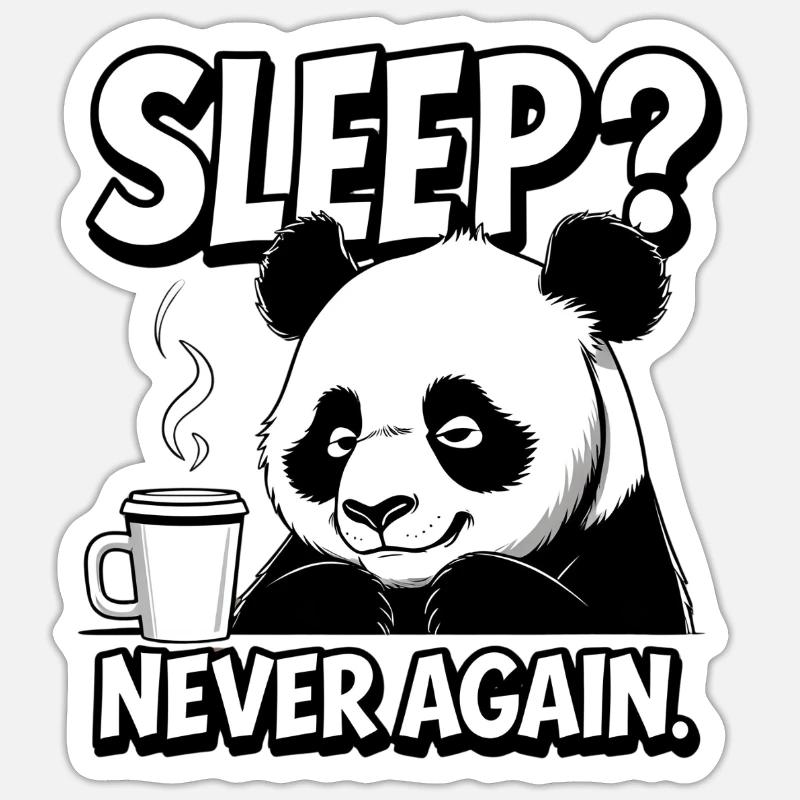 Dormir? Plus jamais Sticker taille S (10 x 10 cm)