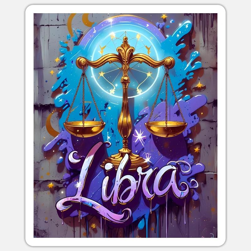 Libra - Sticker size S (10 x 10 cm) - white matte
