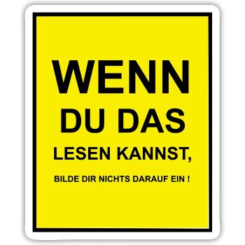 Si vous pouvez lire ceci - Sticker taille S (10 x 10 cm) - blanc mat - Devant