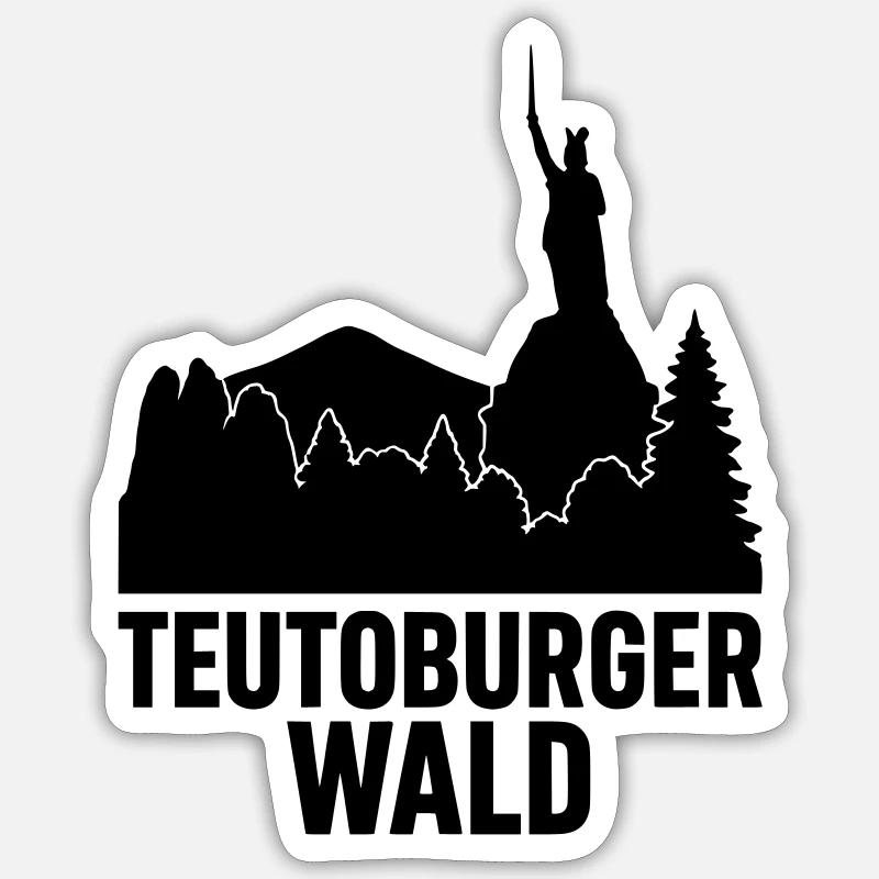 Teutoburg Forest - Sticker size S (10 x 10 cm) - white matte
