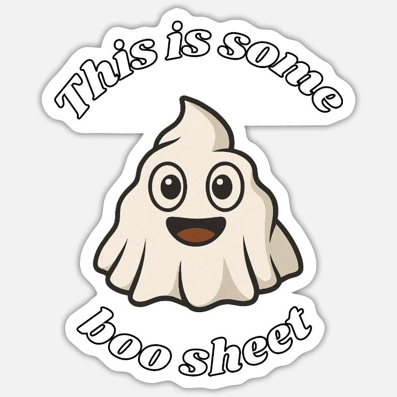 Boo sheet Sticker size S (10 x 10 cm)