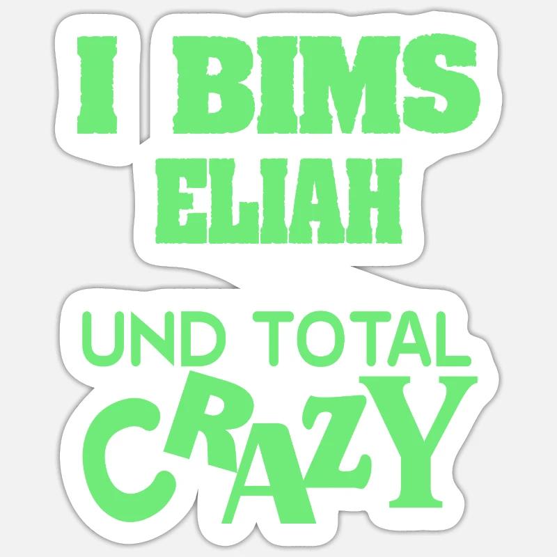 Elijah as a given name - Sticker size S (10 x 10 cm) - white matte