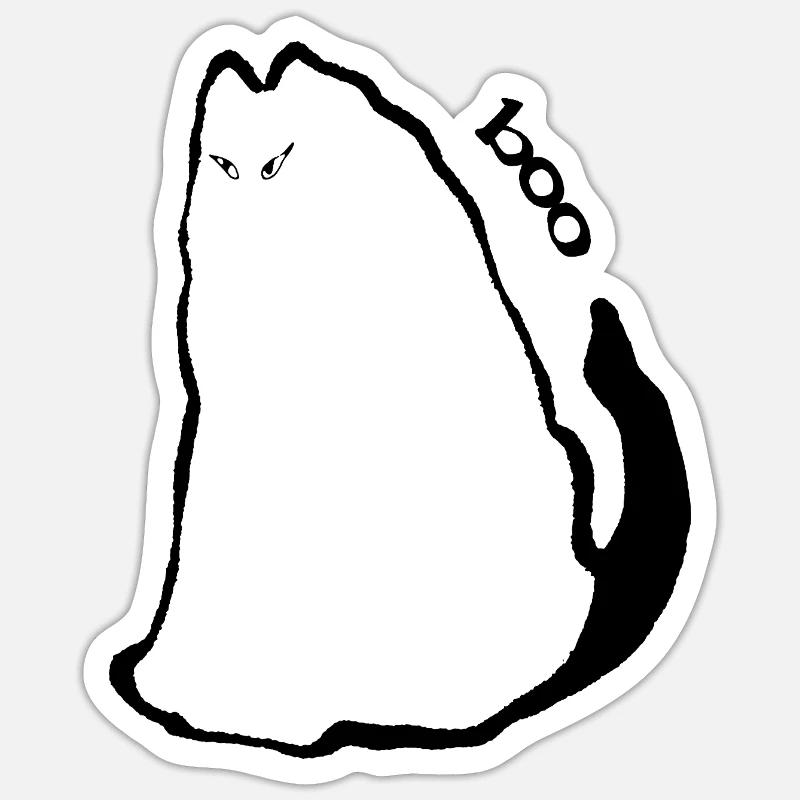 HOU - Sticker taille S (10 x 10 cm) - blanc mat