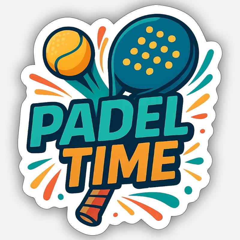 Explosion de couleurs du temps du Padel Sticker taille S (10 x 10 cm)