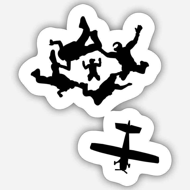 skydiving Sticker size S (10 x 10 cm)