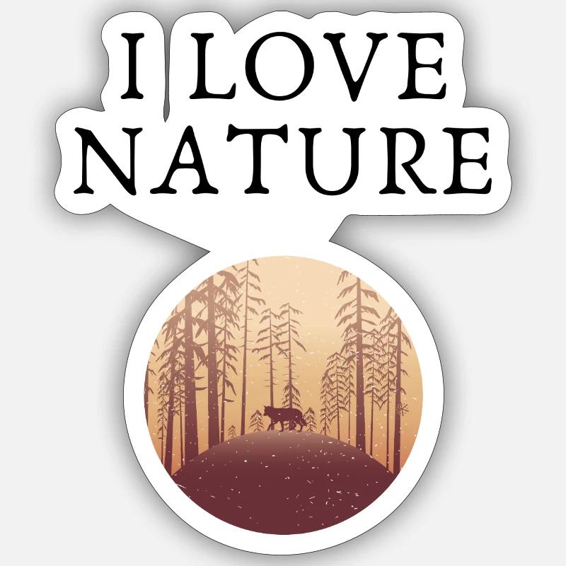 Silhouettierte Waldhirsche bei Einbruch der Dämmerung - Sticker Größe S (10 x 10 cm) - Mattweiß
