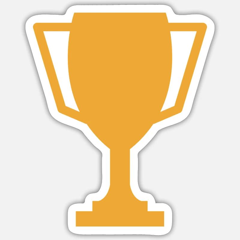 Trophäe - Sticker Größe S (10 x 10 cm) - Mattweiß