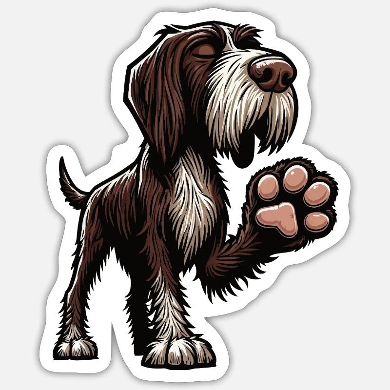 German Wirehaired German Wirehaired Owner - Sticker size S (10 x 10 cm) - white matte