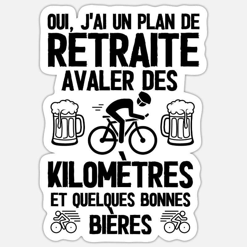 Retraité  - Sticker taille S (10 x 10 cm) - blanc mat
