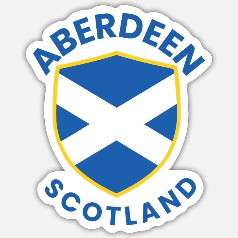 Aberdeen Shield: Scottish Crest - Sticker size S (10 x 10 cm) - white matte