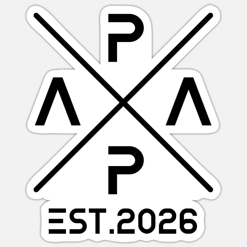 Papa est. 2026 – Discreet statement for dads Sticker size S (10 x 10 cm)