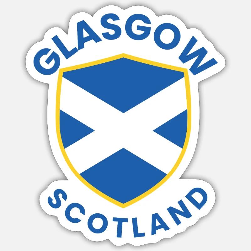 Conception du Bouclier écossais de Glasgow Sticker taille S (10 x 10 cm)