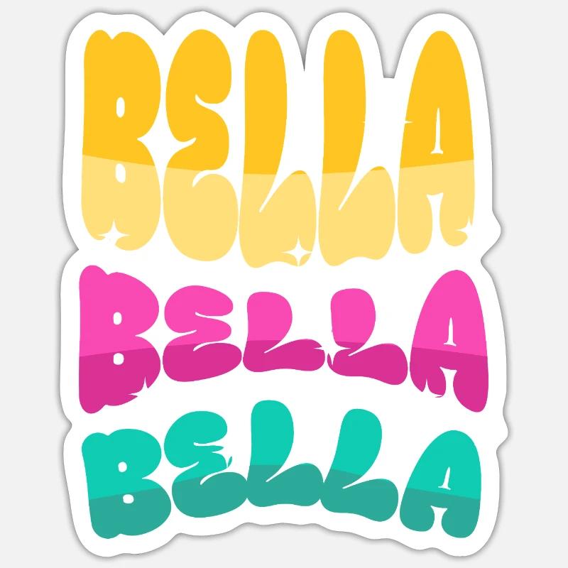 Bella Name Arabella - Sticker Größe S (10 x 10 cm) - Mattweiß