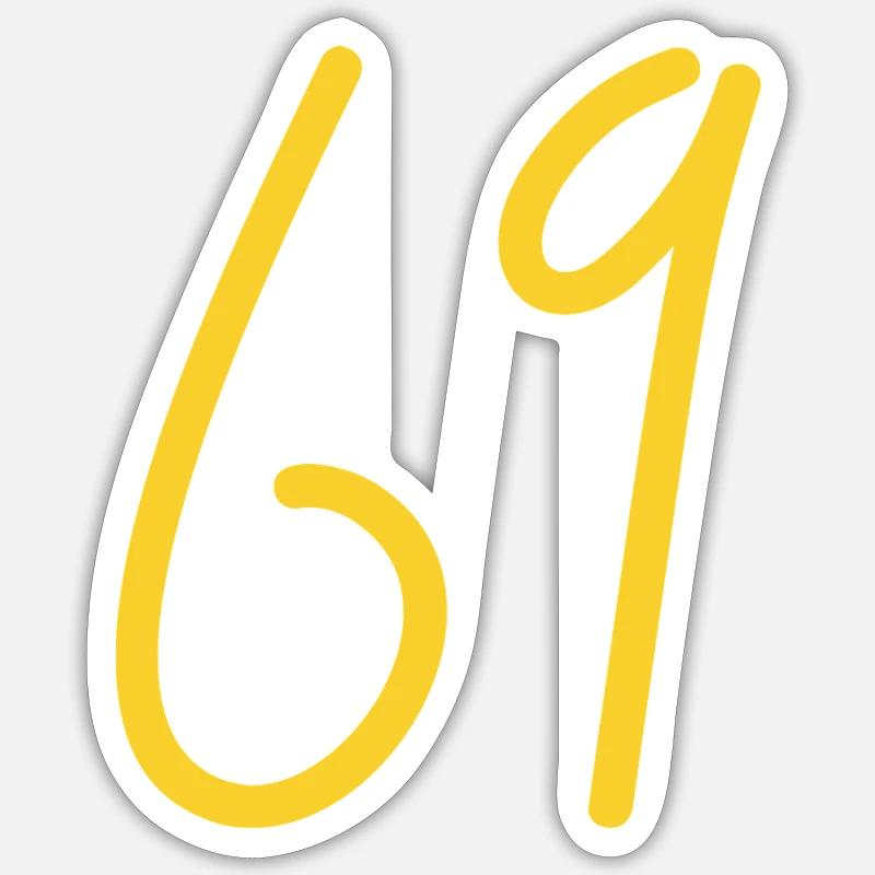 69 - Sticker size S (10 x 10 cm) - white matte