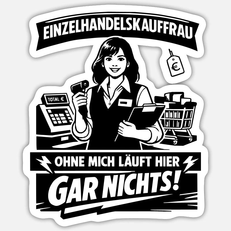 Retail clerk Sticker size S (10 x 10 cm)