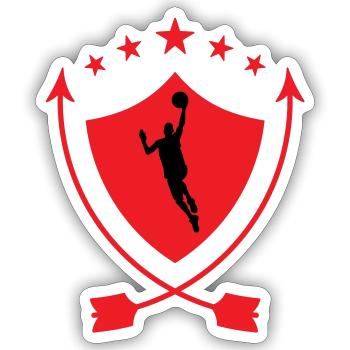 Basketball / Basketball / Basktet-Ball / Sport - Sticker Größe S (10 x 10 cm) - Mattweiß - Vorne