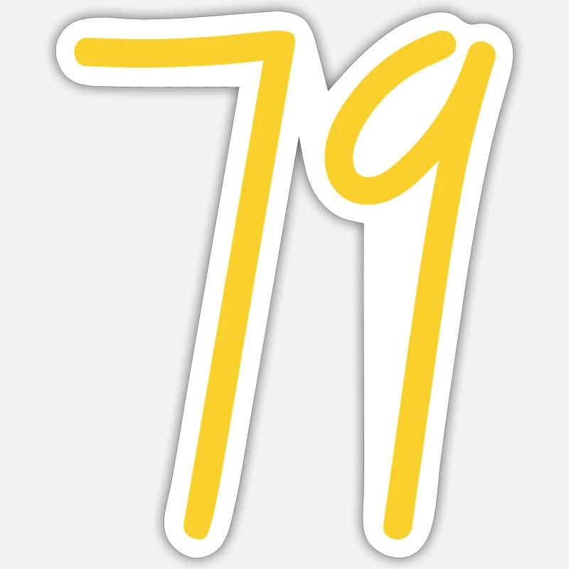 79 - Sticker Größe S (10 x 10 cm) - Mattweiß