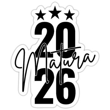 Matura 2026 - Sticker Größe S (10 x 10 cm) - Mattweiß - Vorne