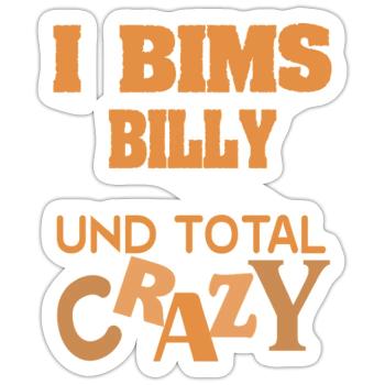 first name Billy - Sticker size S (10 x 10 cm) - white matte - Front