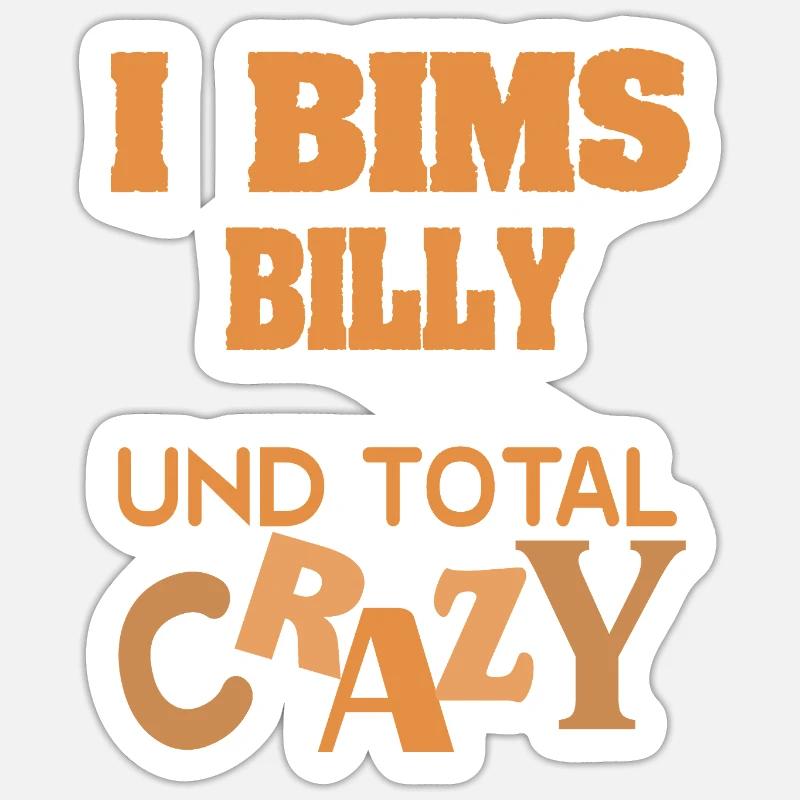 prénom Billy - Sticker taille S (10 x 10 cm) - blanc mat