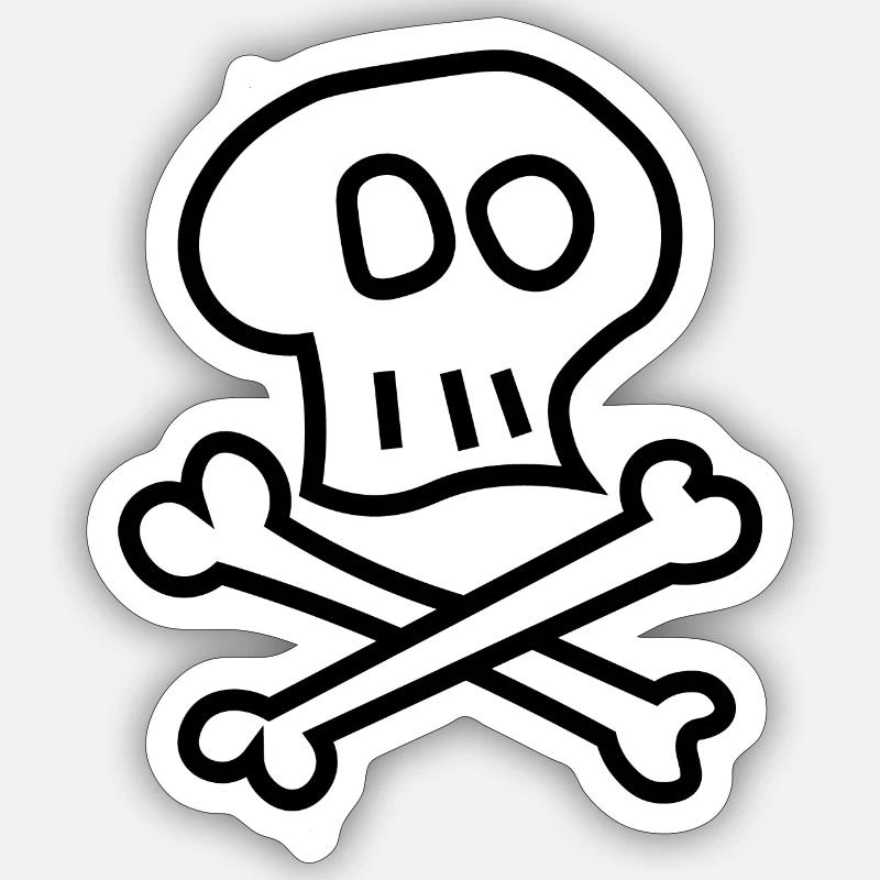 Pirate_skull - Sticker size S (10 x 10 cm) - white matte