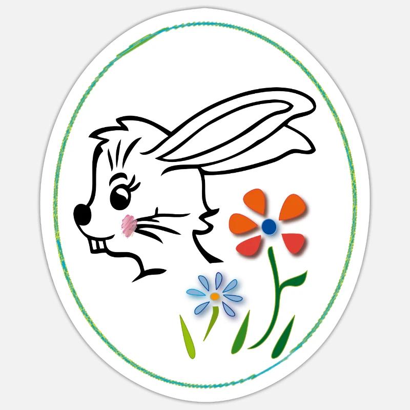 Easter Bunny Sticker size S (10 x 10 cm)