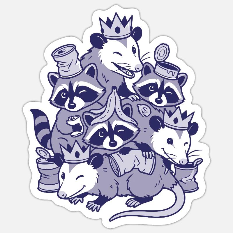 Royal garbage heap - Sticker size S (10 x 10 cm) - white matte