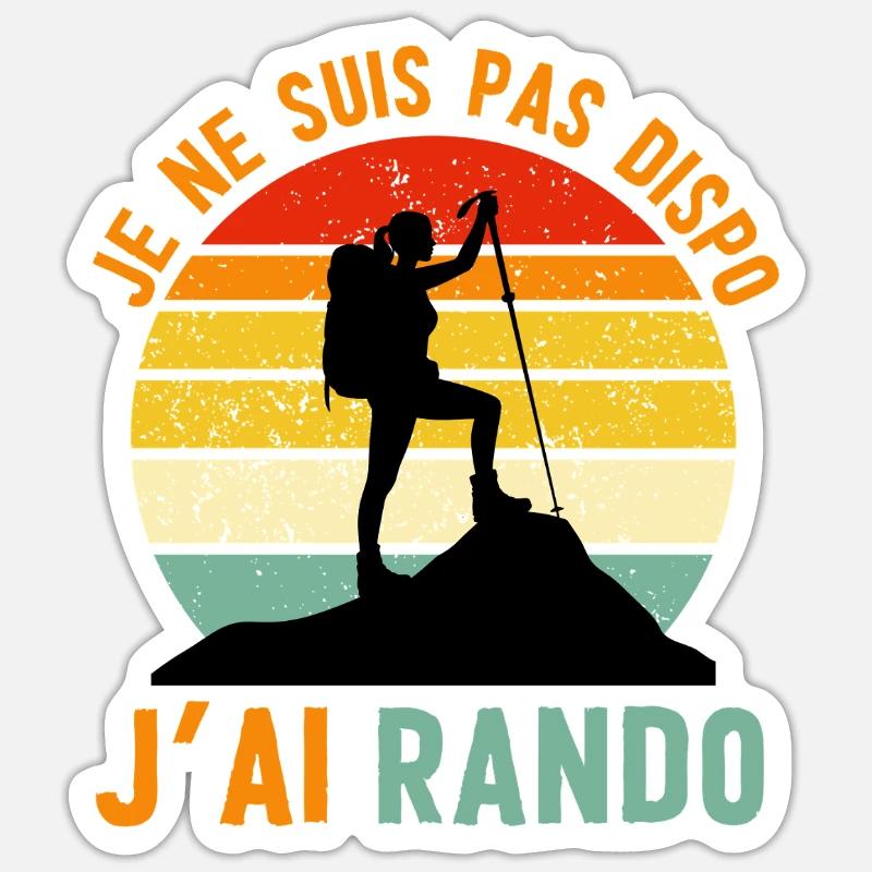 Rando Attitude: Not available, I hiked Sticker size S (10 x 10 cm)