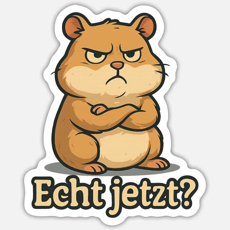 Really now hamsters - Sticker size S (10 x 10 cm) - white matte