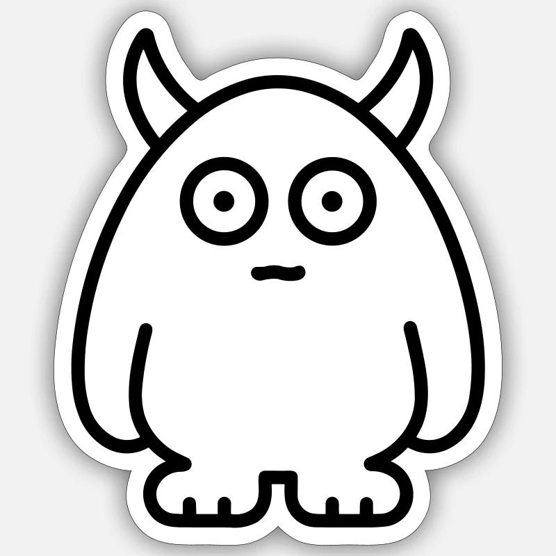 monster - Sticker size S (10 x 10 cm) - white matte
