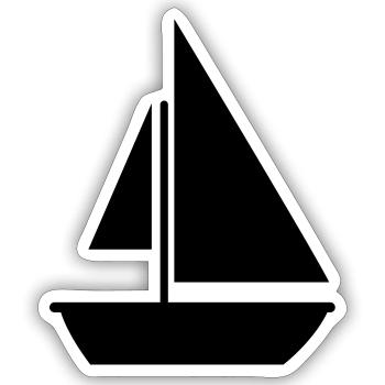 Sail - Sticker Größe S (10 x 10 cm) - Mattweiß - Vorne